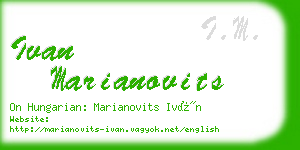 ivan marianovits business card